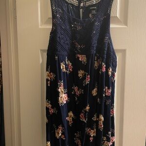 Torrid Navy Floral Women's Blouse